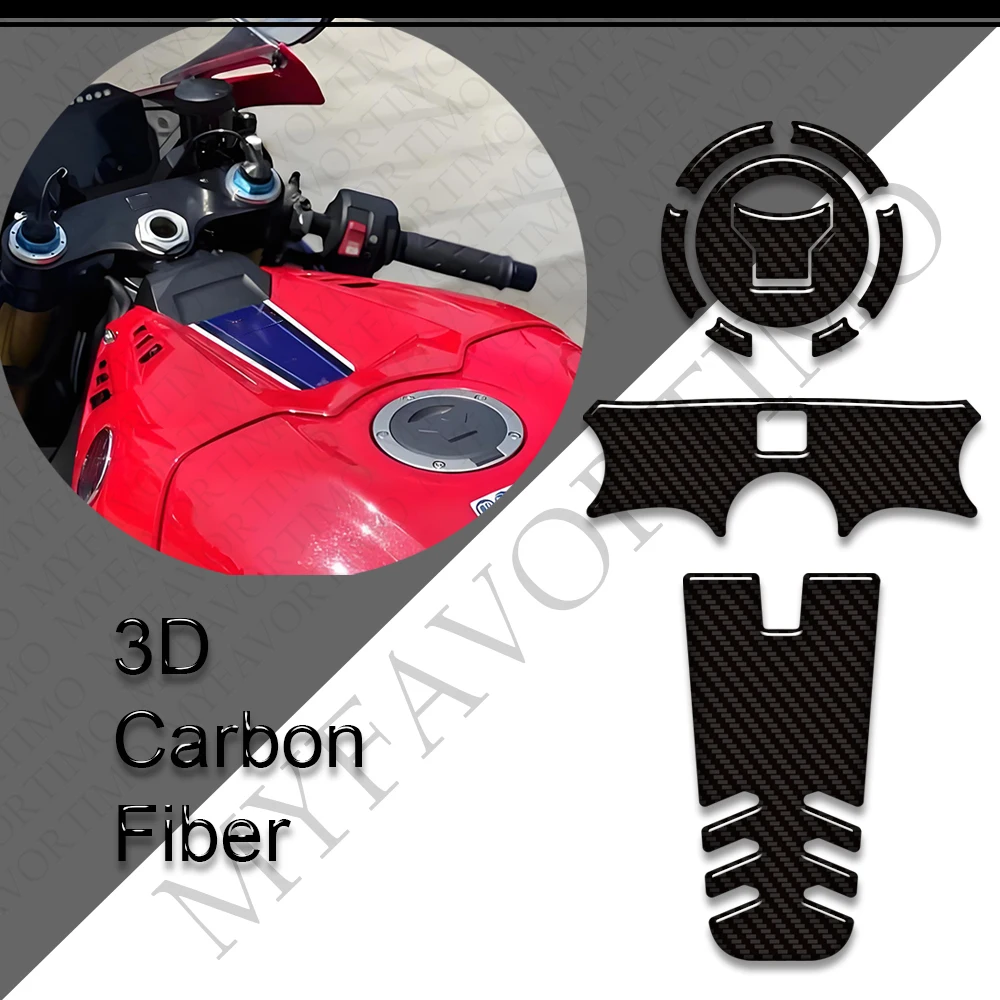 

Для CBR1000RR-R CBR1000RR R CBR 1000RR 1000 RR RRR SP Fireblade: 3D-наклейки из углеродного волокна для защиты бака и крышки, декоративные наклейки-протекторы
