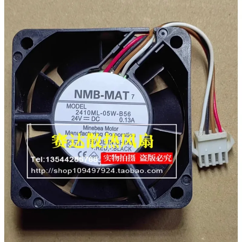 

Новый вентилятор для NMB-MAT 2410ML-05W-B56 6025 12V 0.13A, 4-проводной, 60*60*25 мм