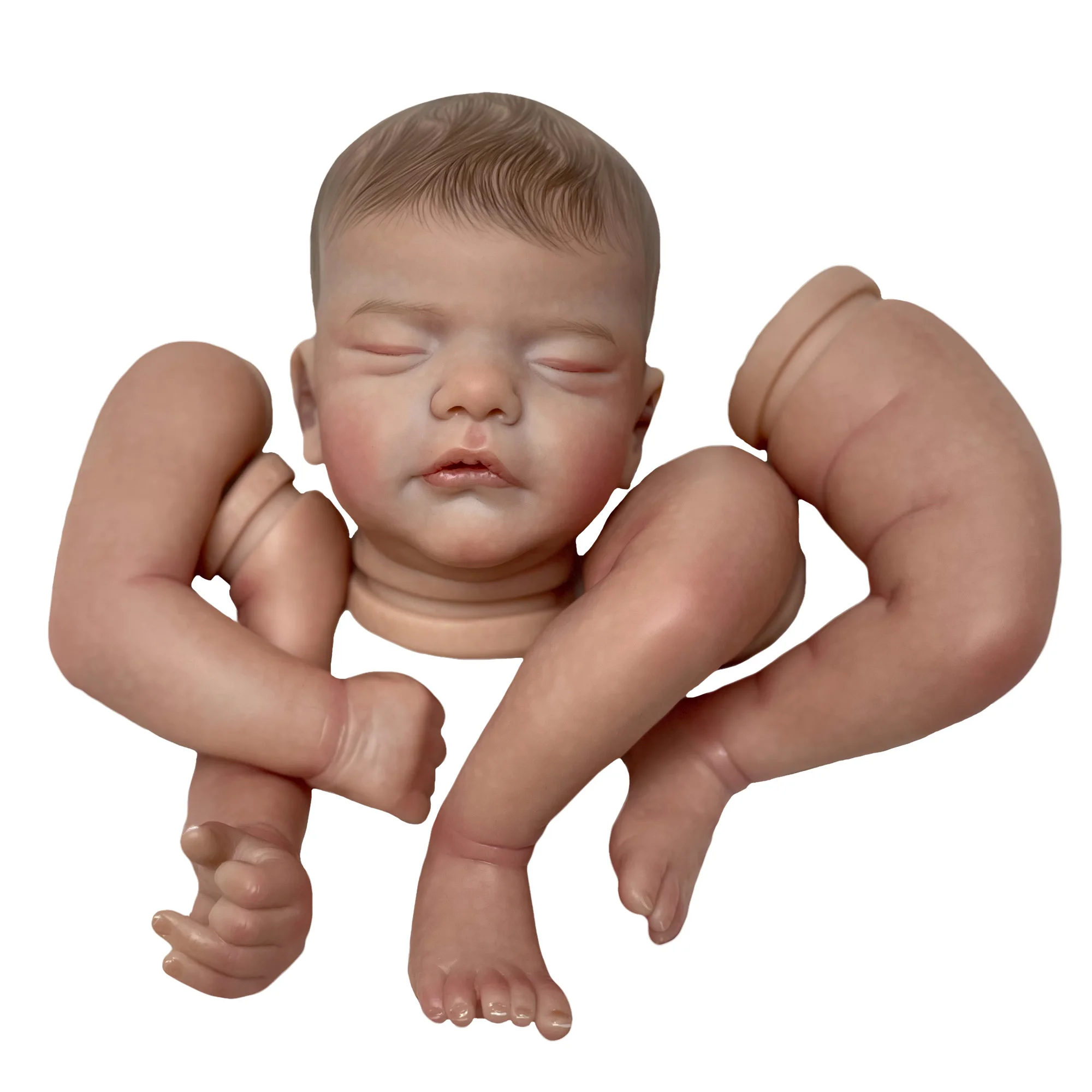 18" Sam Reborn Baby Dolls Kits Handmade Painted Unassembled Soft Vinyl Parts Lifelike Reborn Doll Kit Toys For Family