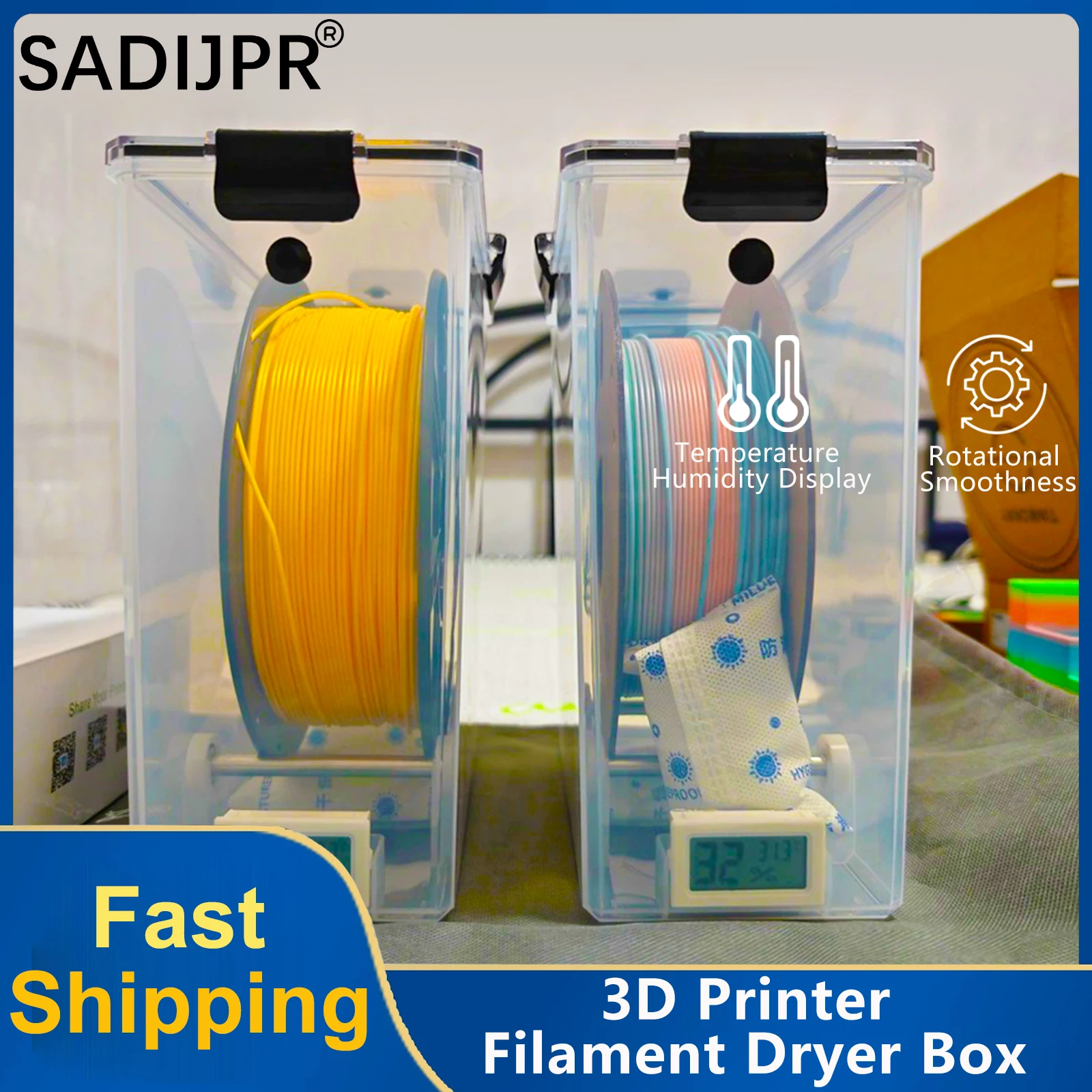 

3D Printer Filament Dry Box Storage Hot-Air Heating Storage Printing Material Box Holder Moisture-Resistant For All FDM Filament