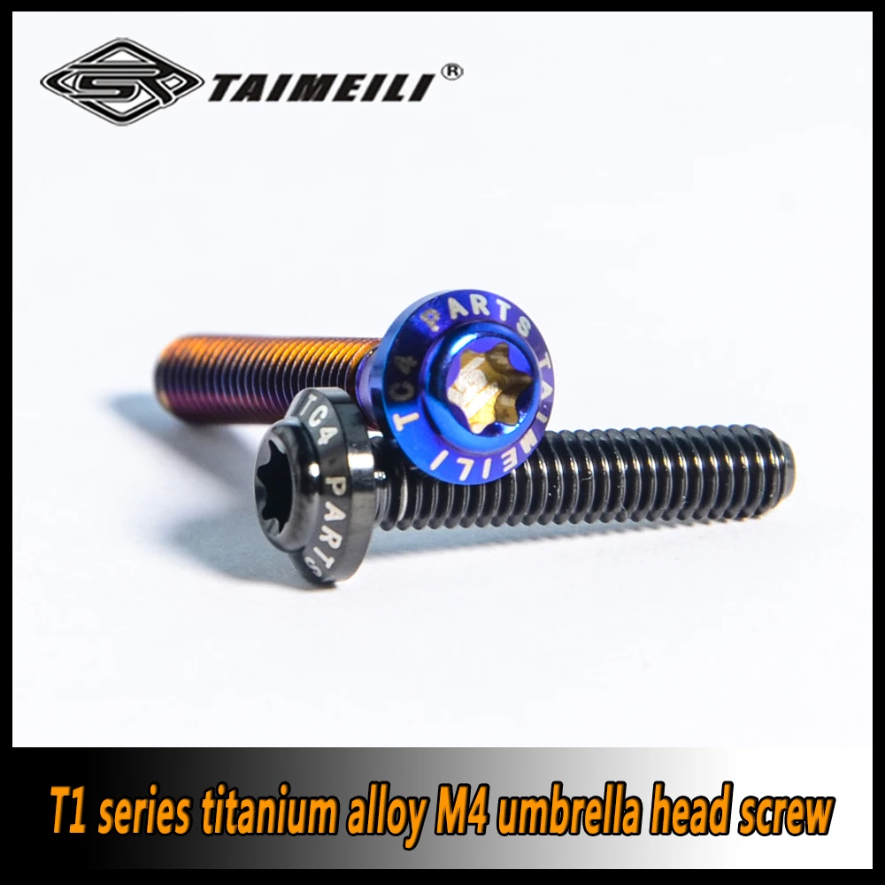 TAIMEILI 1 Stück Schraube mit Schirmkopf aus Titanlegierung, T1-Serie, M4x10/12/16/20/25 mm, Schraube für Fahrradmodifikationen – Detail 3