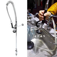 G1/2 Kitchen Faucet with Pull Down Sprayer Single Cold Water Tap Hotel Bar Counter Accessory Pull Down Faucet Sink Faucet