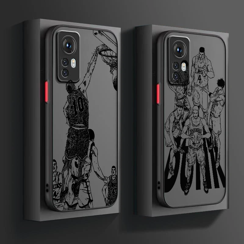 

Slam Dunk Popular Anime Art Frosted Translucent For Xiaomi Mi 13 12 12T 11T 11 11i 10T 10 9T Pro Lite Ultra 5G TPU Phone Case
