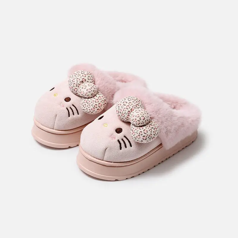 Pantofole da donna Anime Hello Kitty Pantofole Kawaii per cartoni animati Scarpe calde per la casa per interni per pantofole da bagno comode alla moda da donna