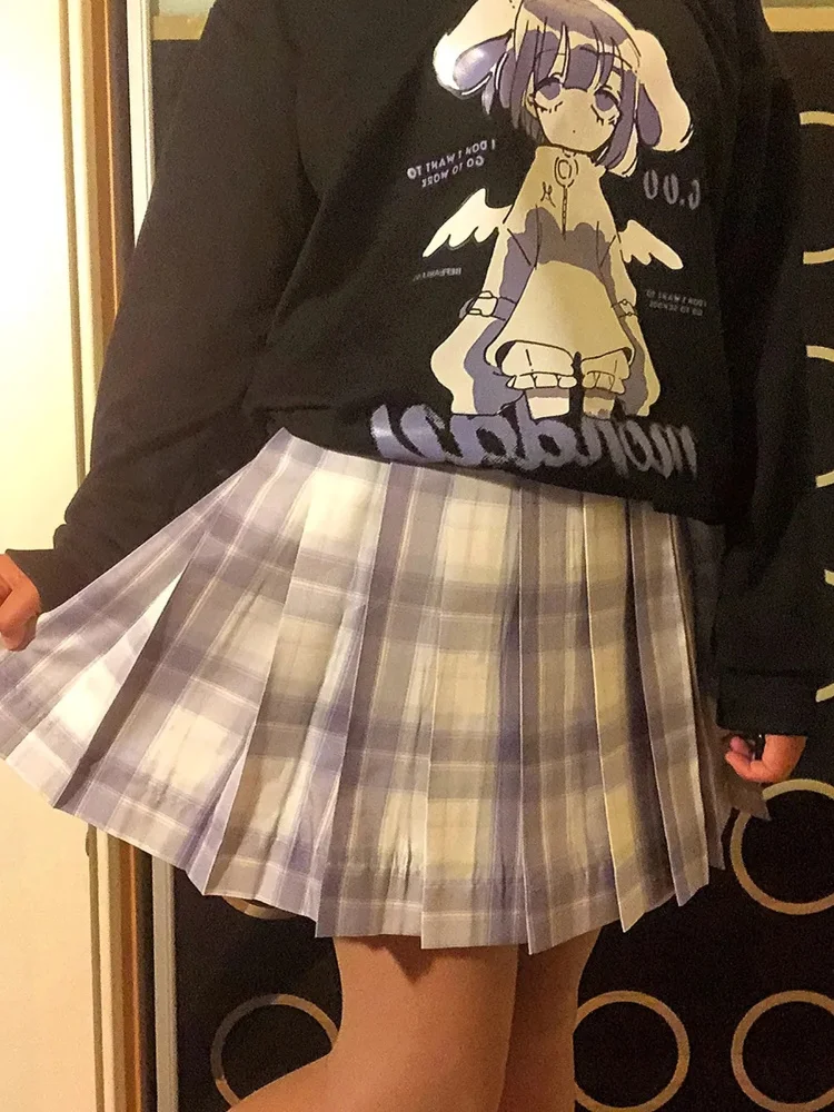 QWEEK-Sudadera con capucha de Anime Kawaii para mujer, suéter de gran tamaño con estampado de dibujos animados, estilo Harajuku japonés, Otoño, 2022