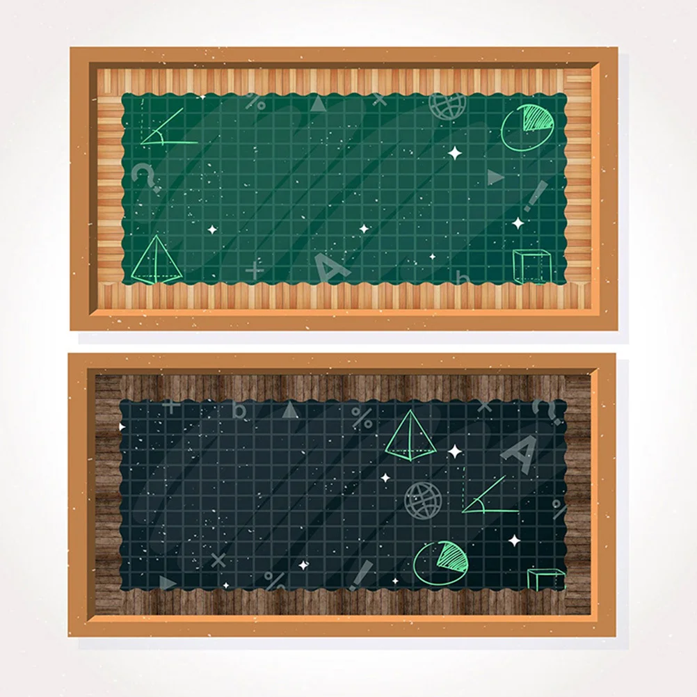 1 Roll Bulletin Board Border Sticker Coated Paper Wood Grain Bulletin Board Decoration for Classroom Home Office