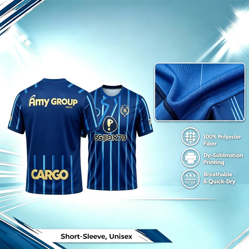 2026 Modern Trend Football Fans Maccabi Tel Aviv Jersey Athleisure T-Shirt Summer Breathable Soft Comfy Stylish Family Kids Tees