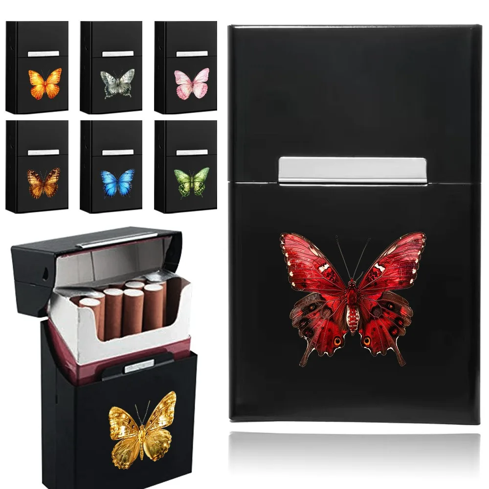 

Elegant Cigar Protective Case Tobacco Organizer Purse Container Waterproof Protector Cover Durable Gift Butterfly Pattern