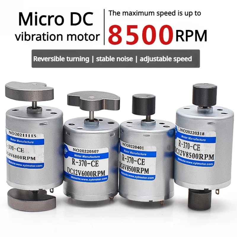 1pcs RF-370 High Speed 12v 370 DC Electric Motor with Vibration Block High Quality Micro Carbon Brushmicro DC Motor