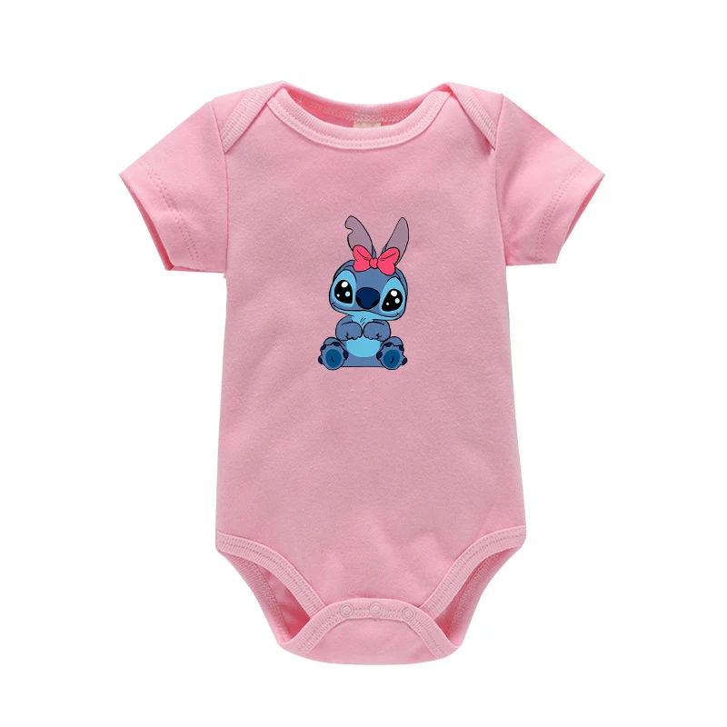 Lilo Stitch New Born Romper Disney Anime Kawaii Baby Girl Boy Clothes Summer Fashion Bodysuits One-Pieces Kids Gift Hot Sales