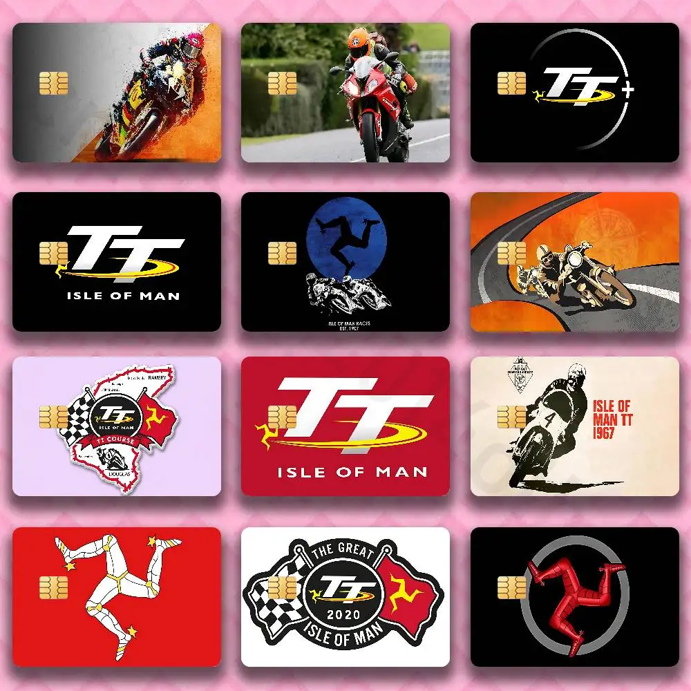 

Ft Isle Of Man TT Sticker Film Tape Skin for Credit Card Debit Card Cartoon Waterproof Stickers Small Chip