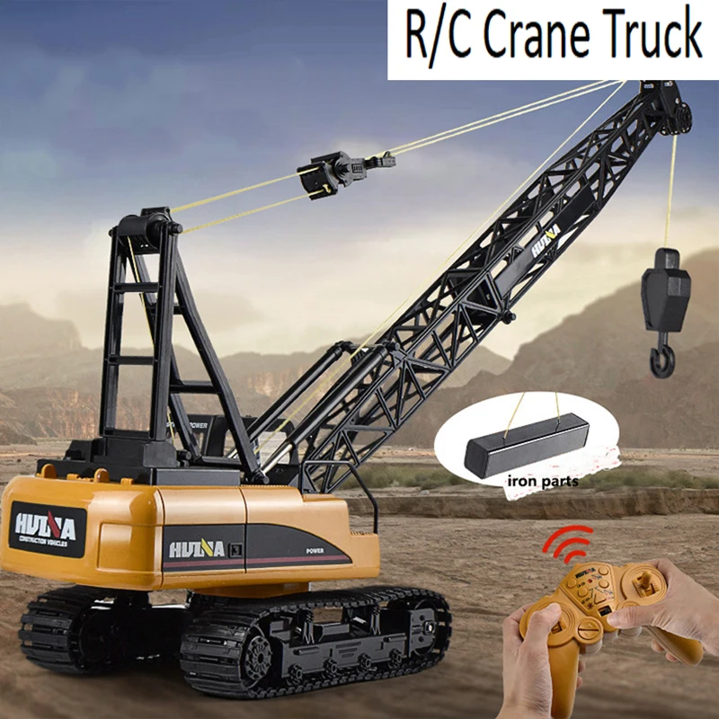 Huina 572 Rc Crane 1/14 Scale Remote Controlled Car AlloyLarge Loading Crane Engineering Car Toys Vehicle Gifts For Boys