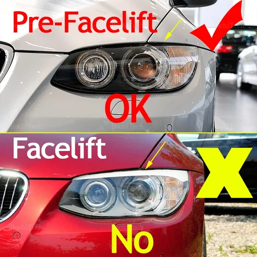 Imagen 2 del producto Carcasa transparente para faros delanteros, carcasa de lente, cubierta de luces de cabeza de cristal para BMW M3 E92 E93 coupe pre-facelift 2006-09