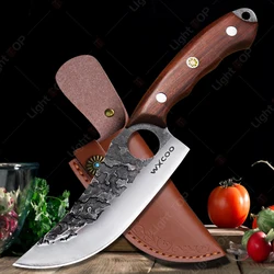 Stainless Steel Hand-forged Knives Kitchen Boning Knife Meat Cutting Fruit Peeler Cooking Chef Knife Perfect for Household