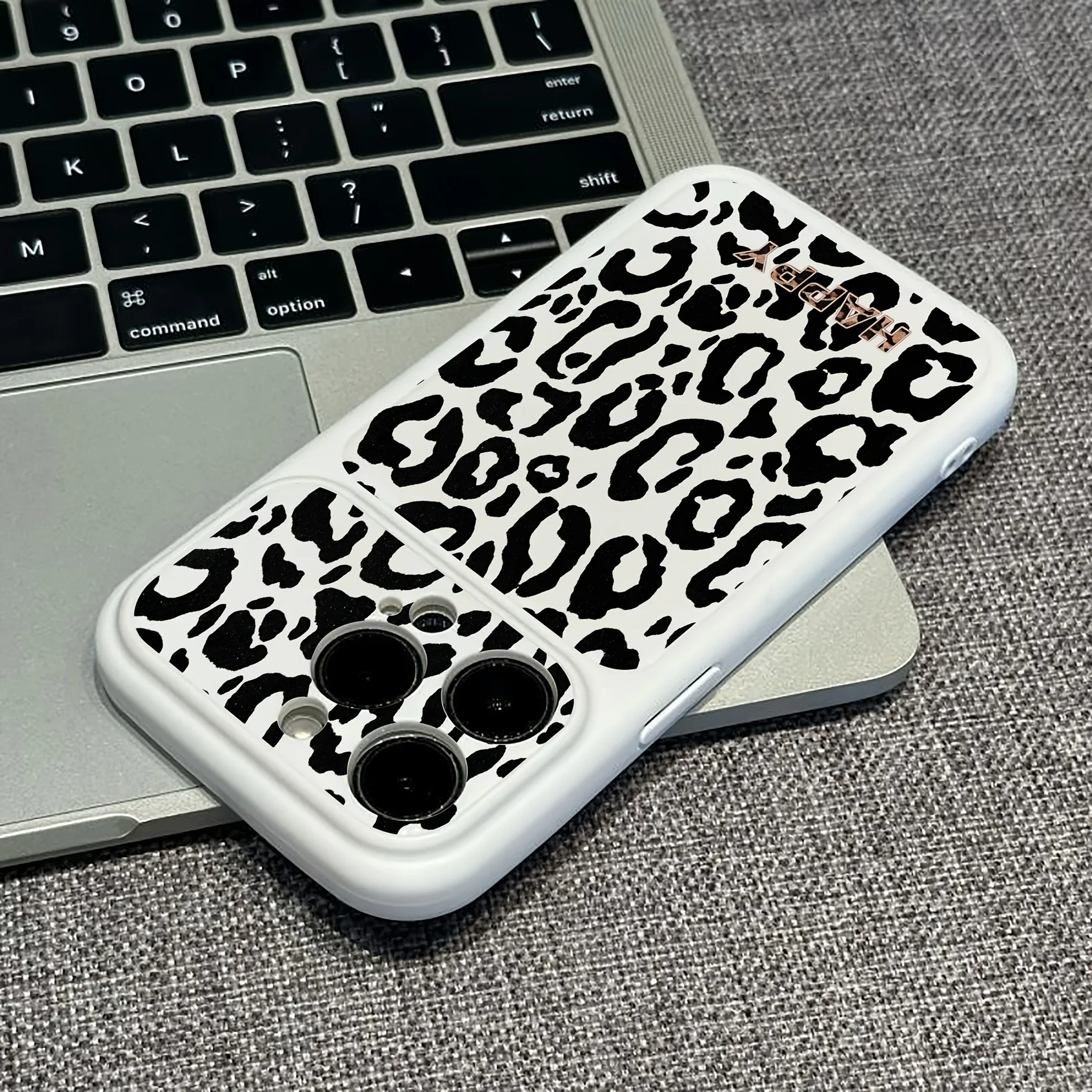Handyhülle für iPhone 11 12 13 14 15 16 16PLUS 17 18PRO 18 Pro Max Leopardenmuster HAPPY Großes Fenster Sofortige Verwandlung 18 Cover