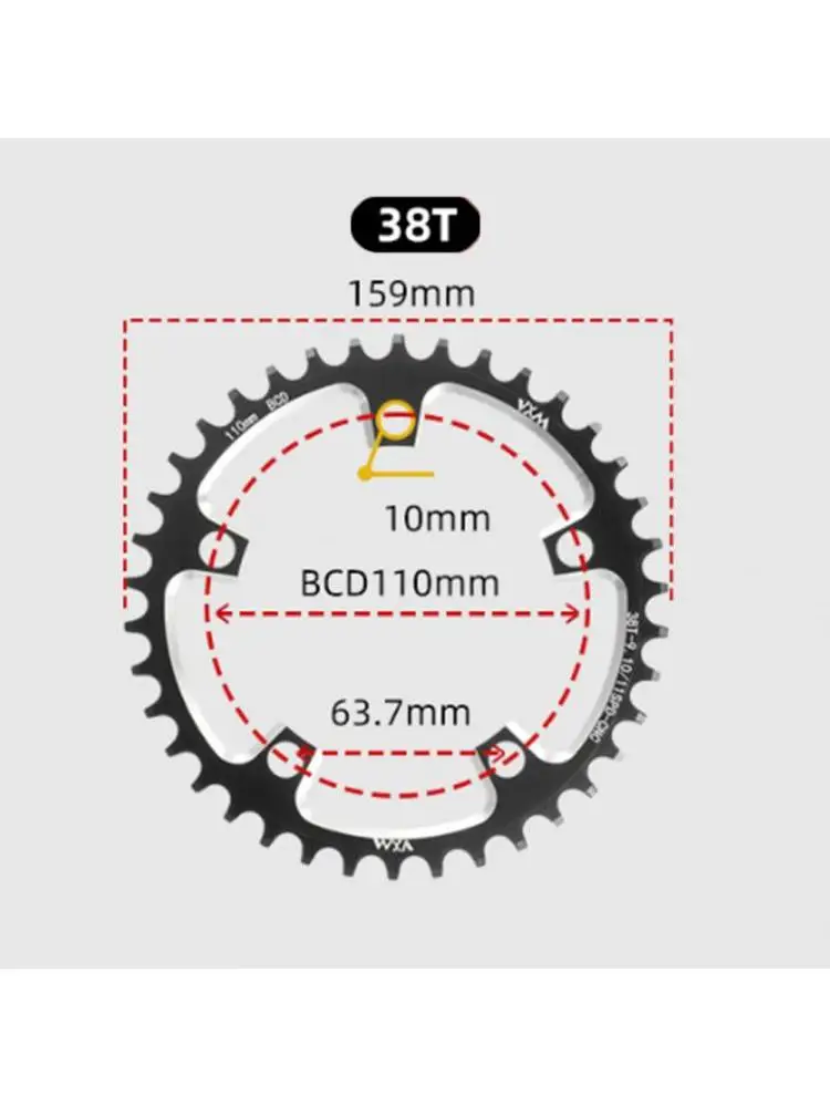 AliExpress NONE Road Bike Chainring 110BCD Features 5 Bolts And Narrow Wide Design Supports 9 10 11 Speed Options Of 36T 38T 40T