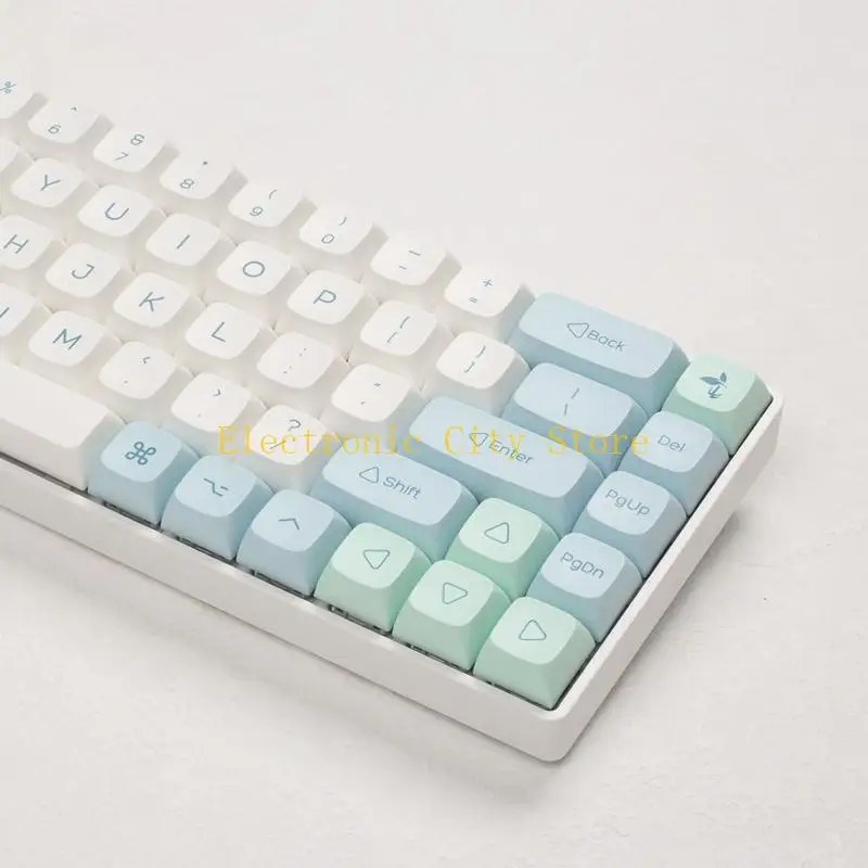 135 Keys Mechanical Keyboard Keycaps Ice Crystal Mint XDA PBT Keycap Sublimation HU8D