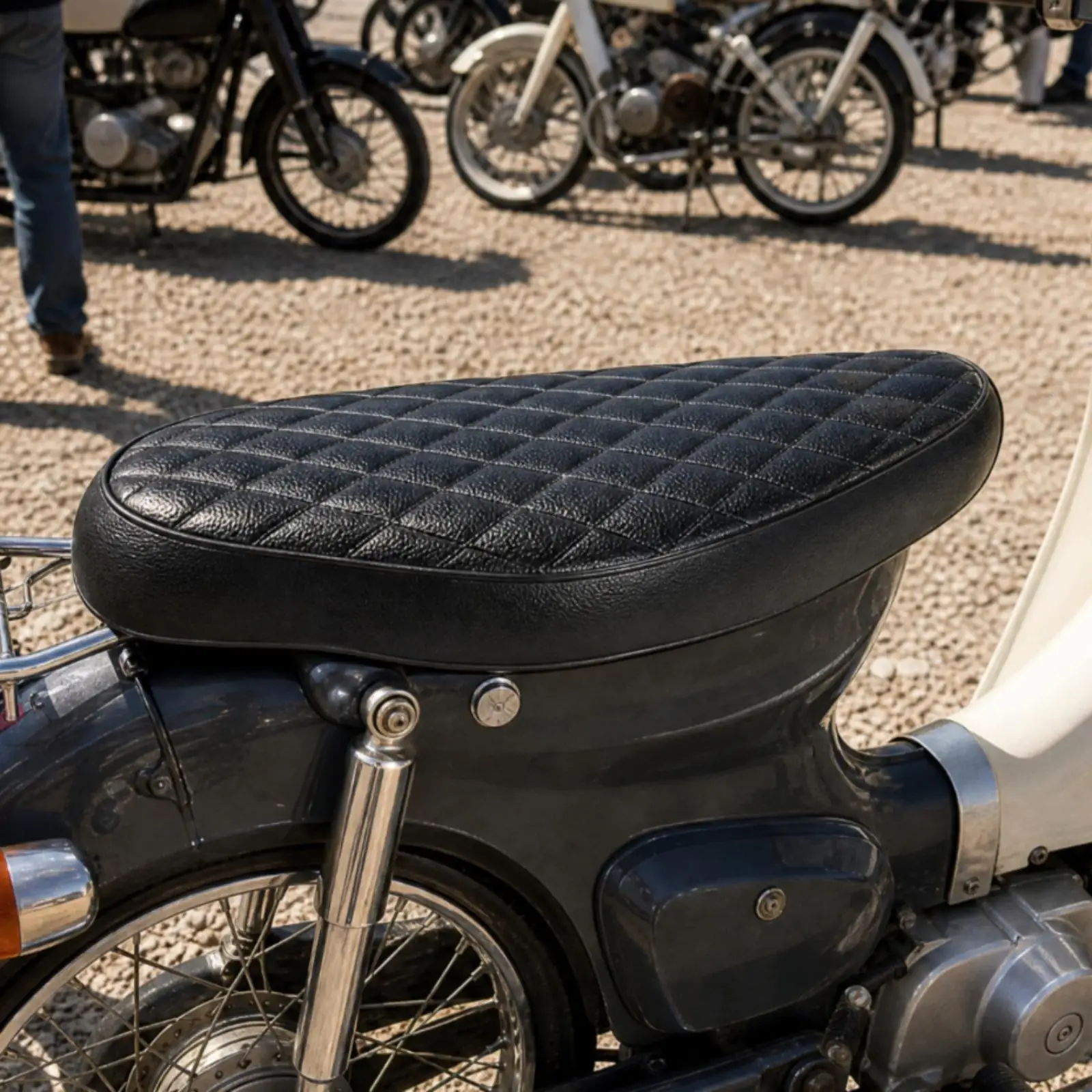Cub-Style Cub C50 C70 Replacement Seat Comfortable Universal Style Compatible Seat Padded for Everyday Riding, Custom Cafe-Style