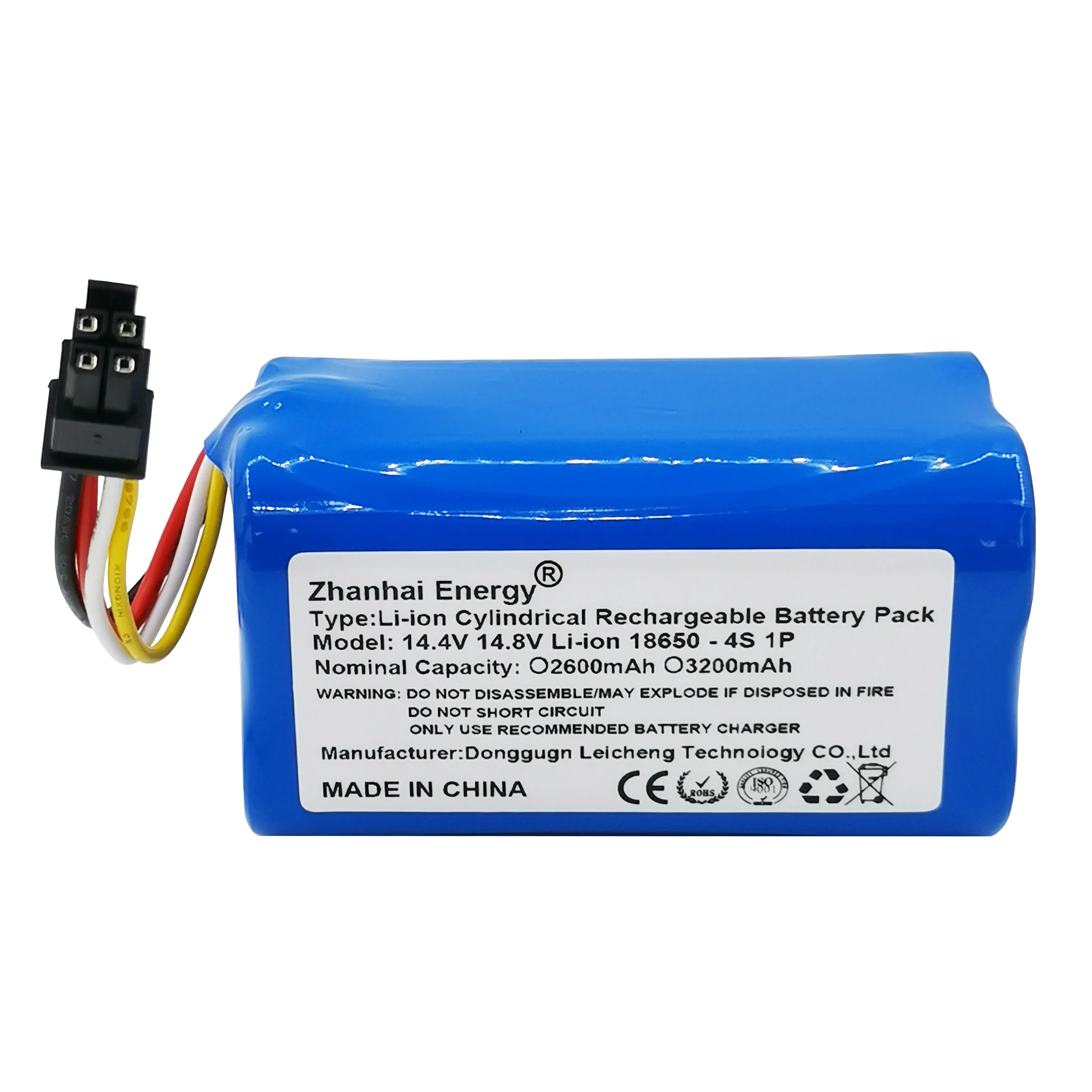 Batterie aste cylindrique pour aspirateur robot Midea, 14.4V, 14.8V, 2600mAh, 3200mAh, Eddie Ion, i5 Extra, Young i9 EYE