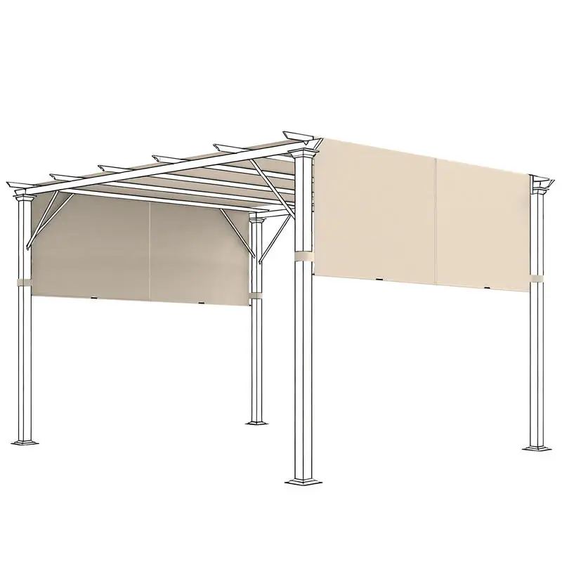 

Outsunny 2 Pcs Pergola Replacement Canopy, UV Protection Pergola Shade Cover, Easy to Install, for 10 x 12ft Pergola, Khaki