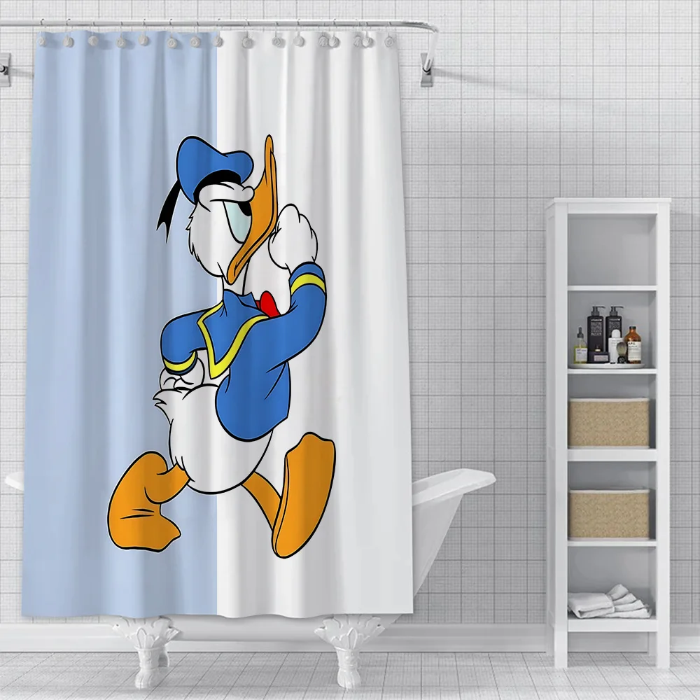 Cute D-Donald Duck Shower Curtain Waterproof Polyester Fabric Paint Colorful Bath Curtains Home Bathroom Decor Curtain With Hook