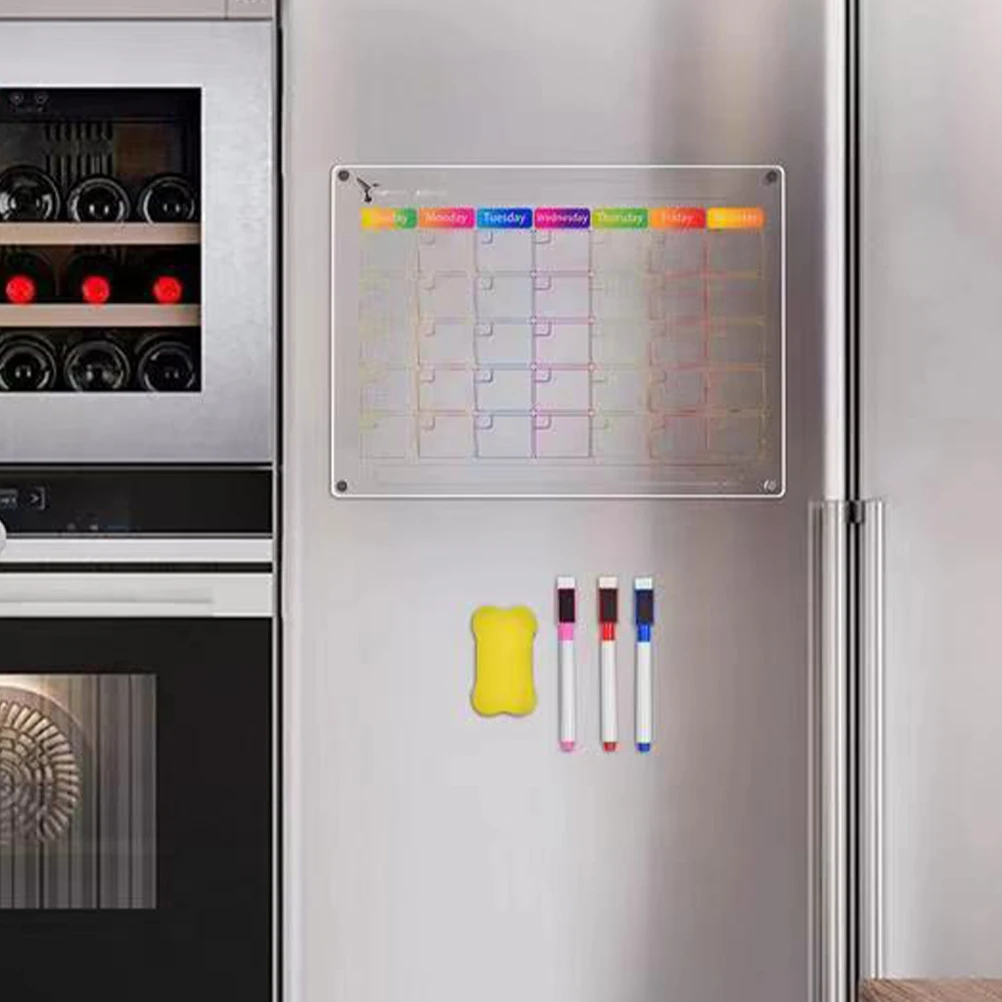 

Practical Magnetic Schedule Board Dry Erase Calendar For Fridge Monthly Planner And Writing Tools