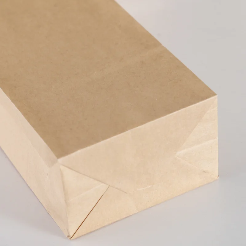 50 stuks vierkante bodem kraftpapier zakken voedsel platte verpakking zakken snoep snacks sieraden opslag kraftpapier zakken