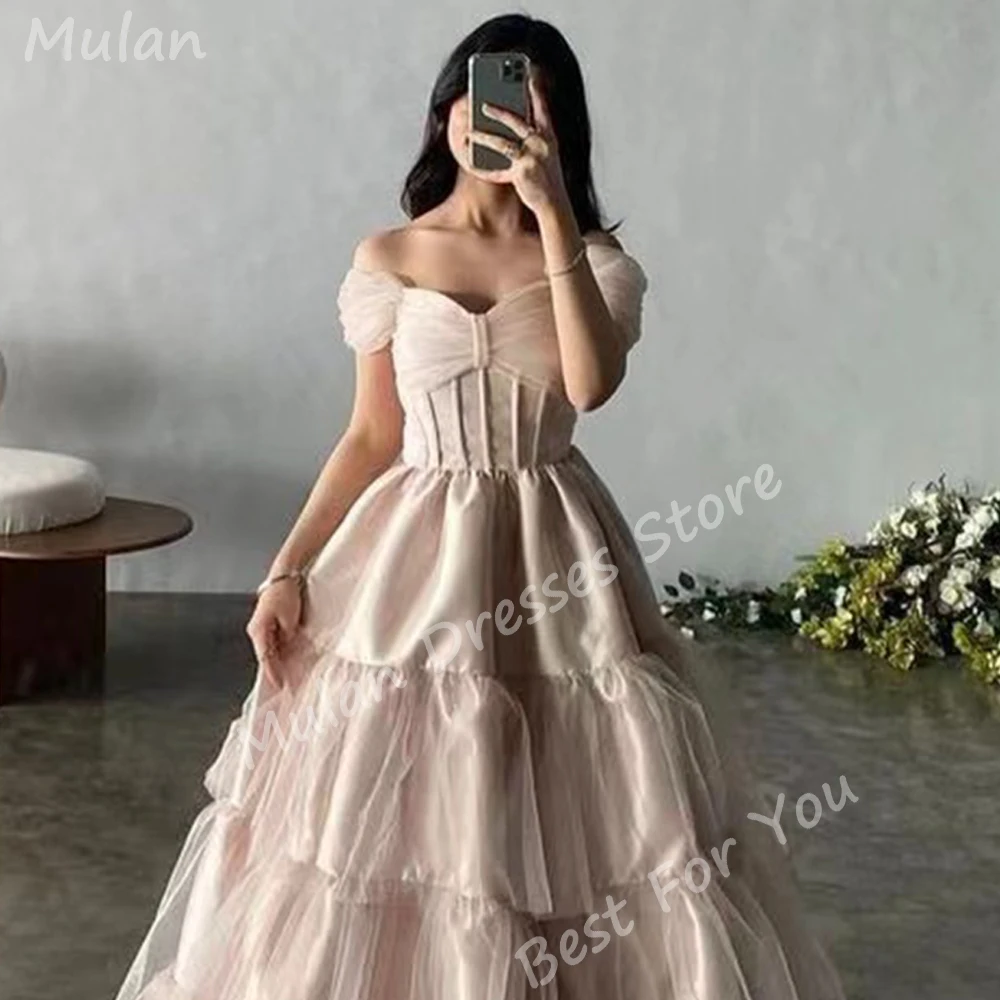 Elegant Long Evening Dresses for Women Off the Shoulder Floor-Length Special Events Prom Party Dress Wedding Gala Maxi 2024