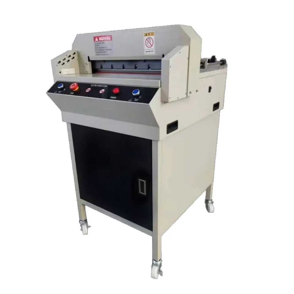 

460mm High Efficiency Electric Paper Cutter 900W Quiet Operation Mechanical Speed Control 60mm Thickness Paper Trimmer