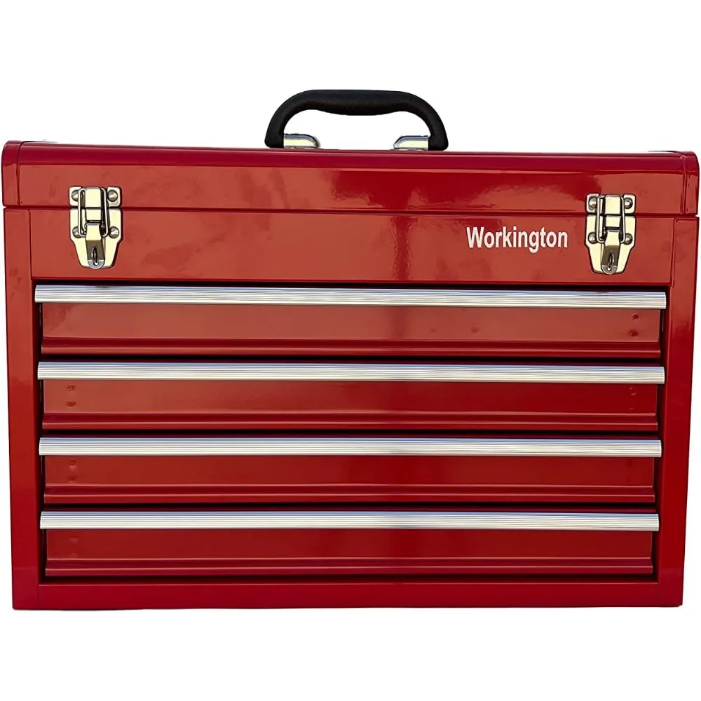 Workington Portable Metal Tool Chest with 4 Drawers, 20" 4-Drawer Tool Chest Cabinet with Ball Bearing Drawer Slides, Steel Tool