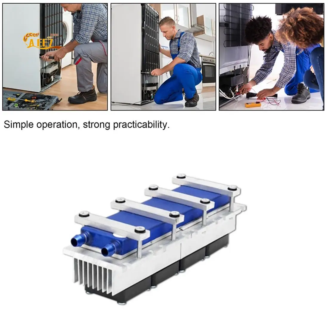 

AEE7-Thermoelectric Peltier Refrigeration Cooler DC12V 30A Semiconductor Air Conditioner Cooling System Accessories DIY Kit