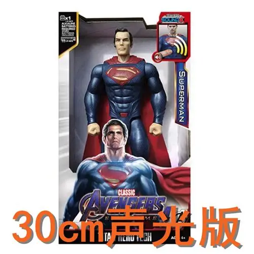 2025 Hot 30 cm Marvel Figuur Avengers Endgame Captain Justice Geluid Led Licht Super Hero Poppen Pvc Action Figure Model kinderen Speelgoed