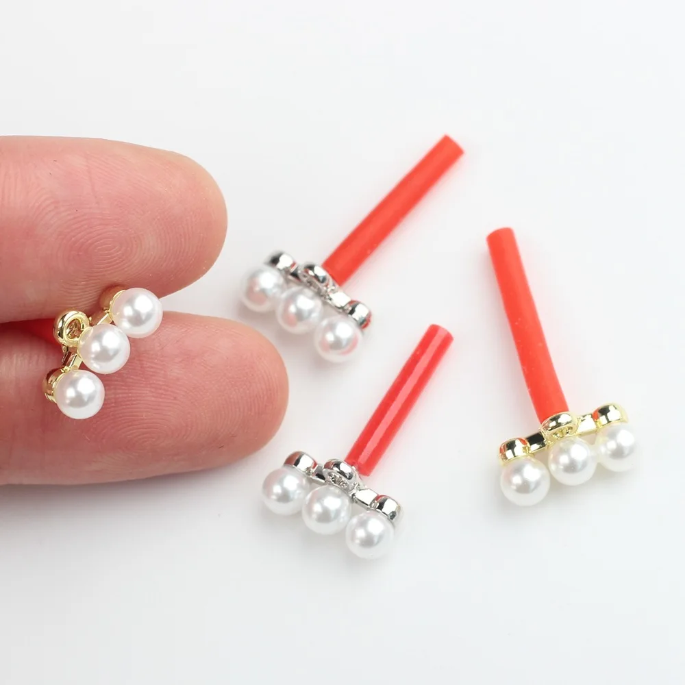 100pcs Handmade Beads Stud Earrings Base Golden Color Earring Settings Earrings Base Diy Jewelry Making Findings Accessories