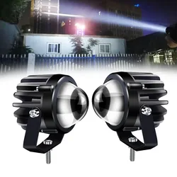 12V-80V Universal LED Laser Spotlight Fog Lens 6000K External Motorcycle Light Projectors Car Products Auxiliary Light Assemblie