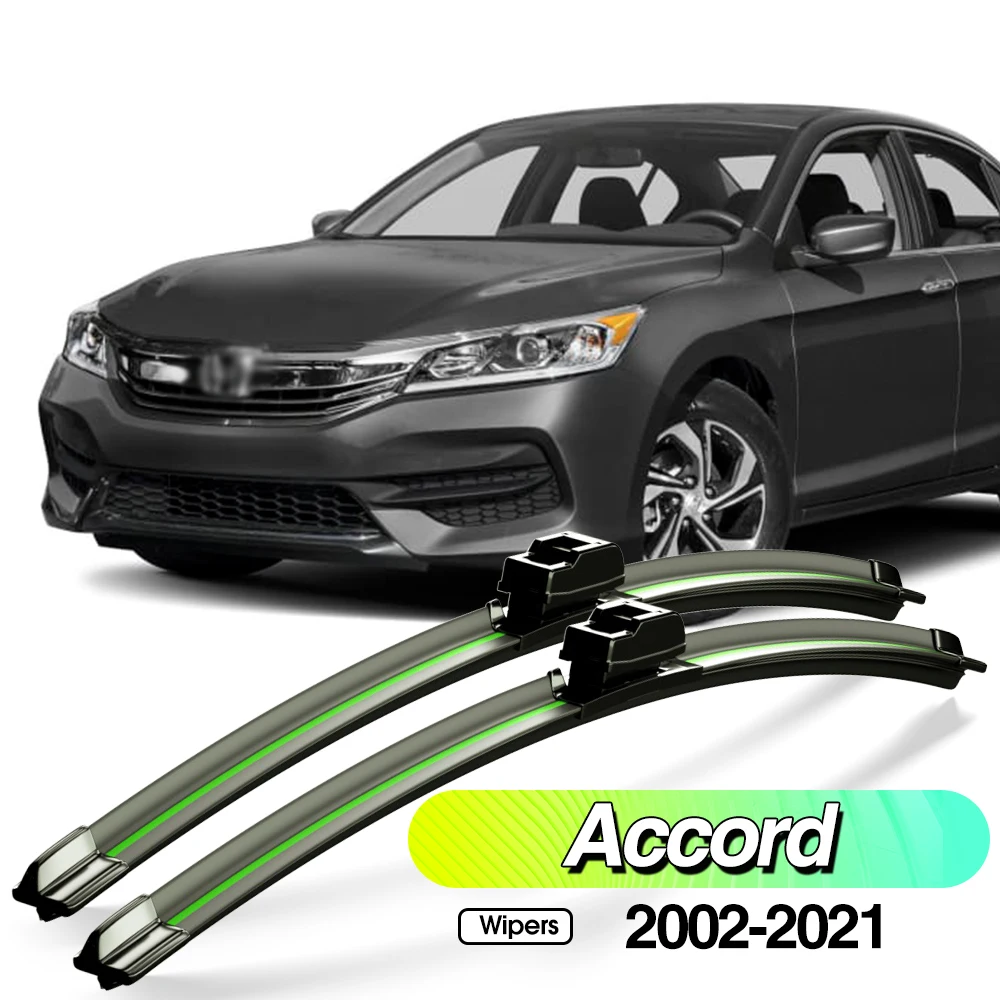 For Honda Accord 7 8 9 10 2002-2021 2pcs Front Windshield Wiper Blades Windscreen Window Accessories 2003 2008 2013 2019 2020