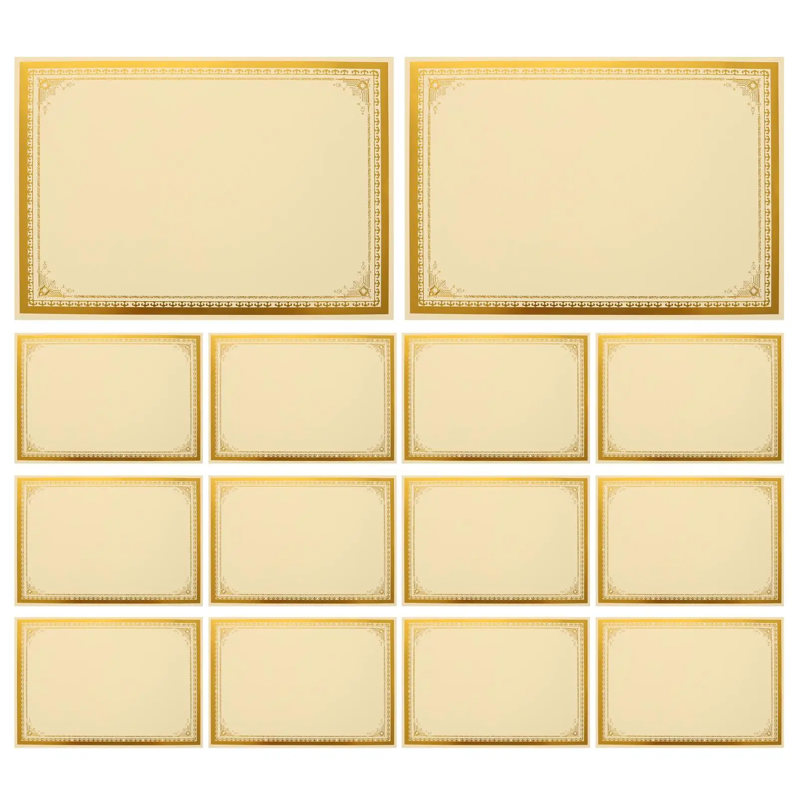 

30pcs Certificate Inner Page Gold Paper A4 Size Classroom Awards Sport Certificates Foil Bronzing Blank Diploma Award