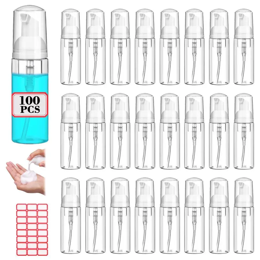 

Pcs 2 oz Plastic Foam Pump Bottle Refillable 60ml Travel Mousse Foaming Soap Dispenser Mini Eyelash Cleaning Foam Bottle Dispens