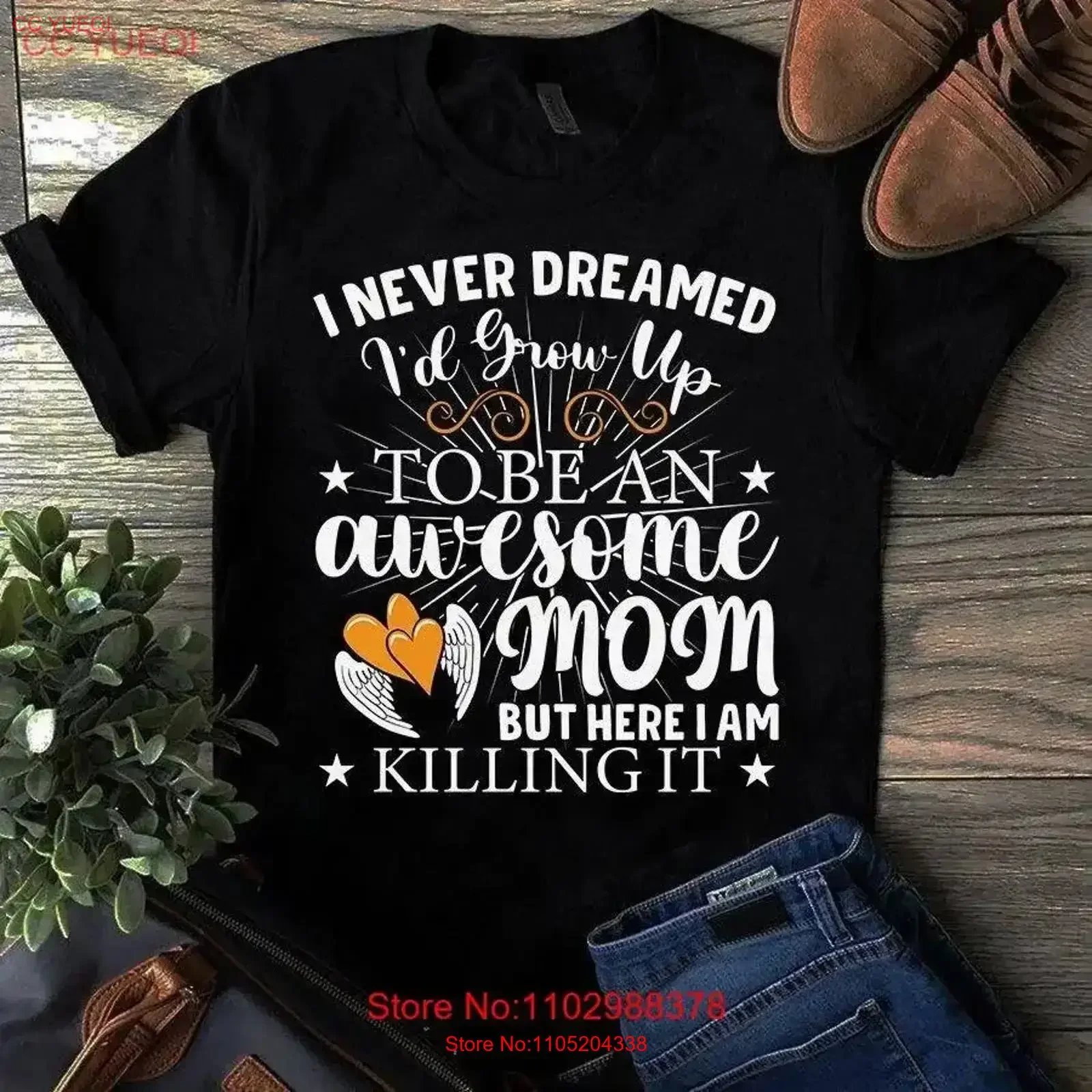I Never Dreamed I'd Grow Up to Be an Awesome Mom T Shirt vintage Washed streetwear Stretched fashion Versatile homme vintage