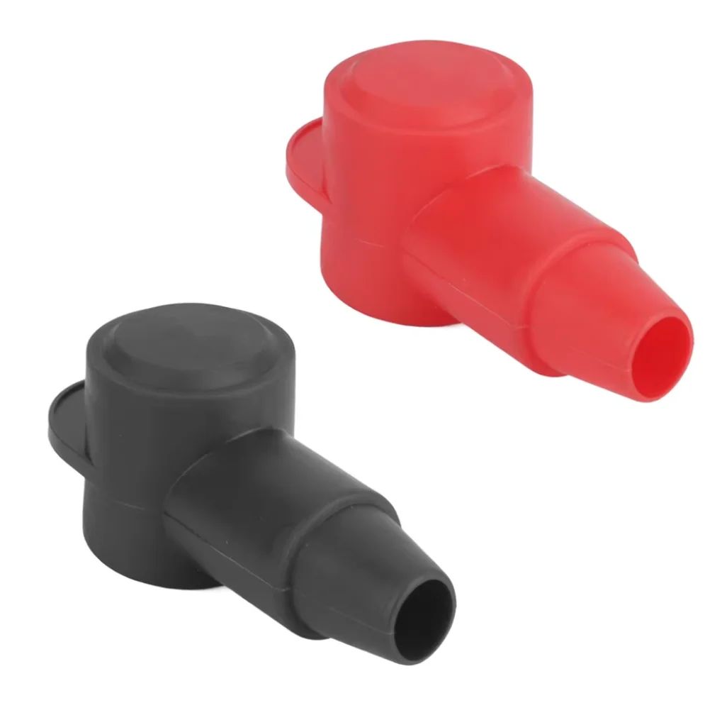 1 Pair Battery Terminal Insulating Covers PVC Cable Lug Protector Lug Caps for Auto Marine Rubber Covers Tool Parts