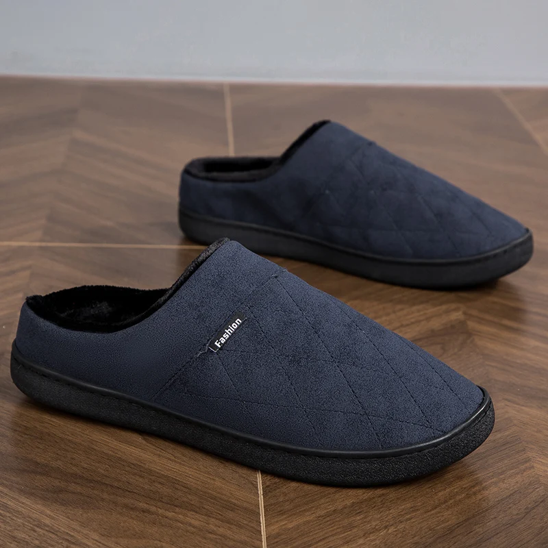 YRZL شبشب شتوي غير قابل للانزلاق للرجال أحذية منزلية غامضة حرارية داخلية وخارجية دافئة 2025 أحذية منزلية خفيفة الوزن للرجال #5