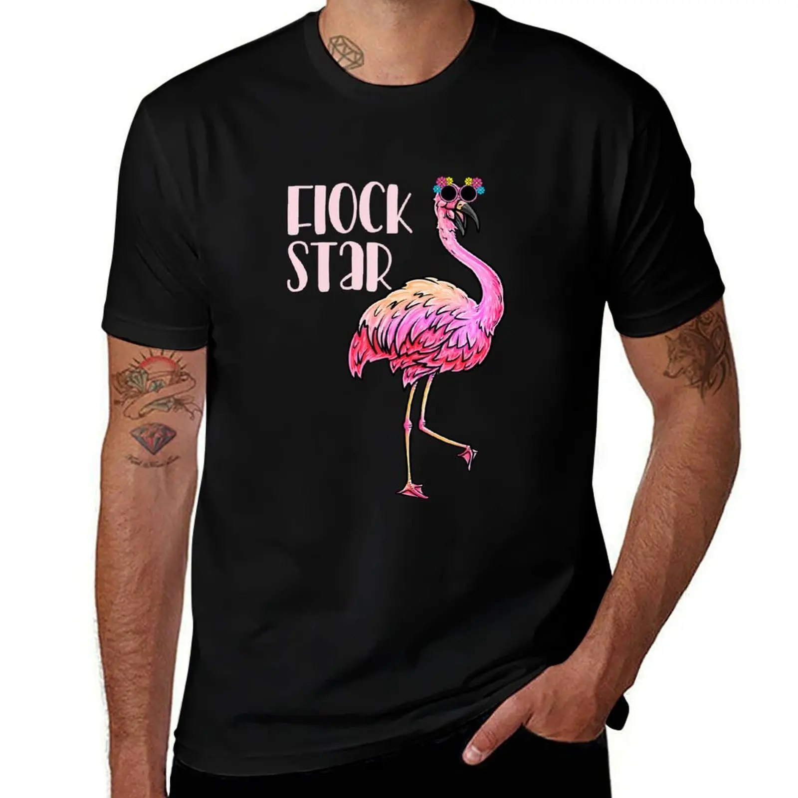 Flamingo Tshirt for Women - Flock Star T-Shirt No Iron Casual Short Sleeve Top