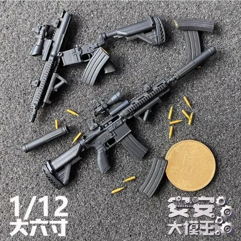 Модель аксессуаров для оружия HK416D в масштабе 1/12 для 6-дюймовой фигурки Notaman Mezco Hasuki
