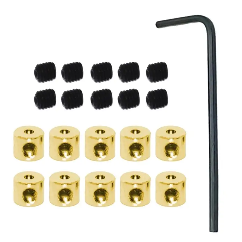 Pack of 10 Gold Pin Locks Stylish Brooch Pin Keepers Pin Lock Pin Back with Wrench Pin Locks for Badge Security