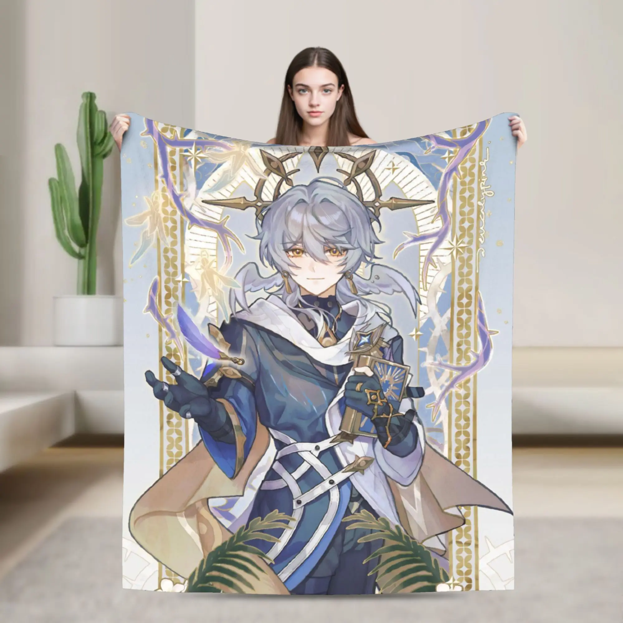 Honkai Star Rail Plush Blanket Children  Flannel Bedding Throws For Home Decor Super Soft Design Quality Bedspread Birthday Gift