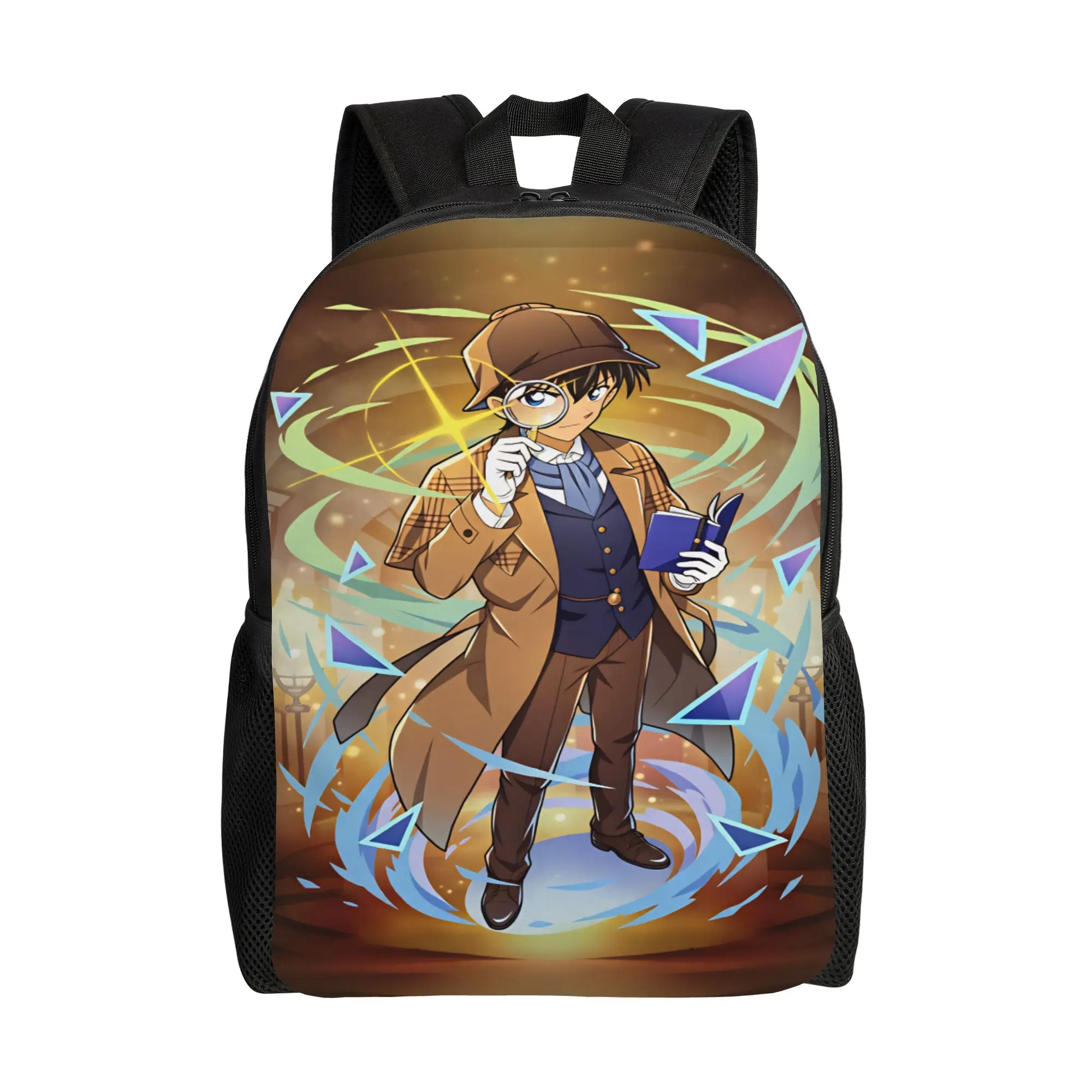 Detectives Conans Backpack Women  Pattern Backpacks Polyester Aesthetic School Bags Sport Design Rucksack