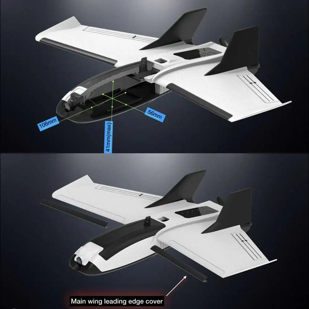 ZOHD Dart250G Rozpiętość skrzydeł 570mm poniżej 250 gramów zamiatać do przodu skrzydło AIO EPP FPV RC samolot Drone wersja gotowa PNP/FPV