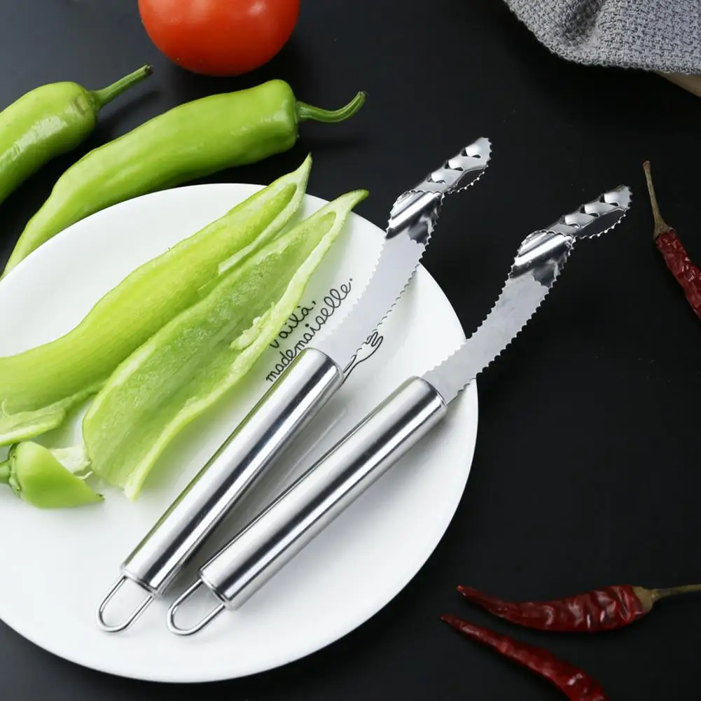 2Pcs Chilli Pepper Core Remover Stainless Steel Easy Twist Remove Seeds Food-Grade Material Kitchen Tool