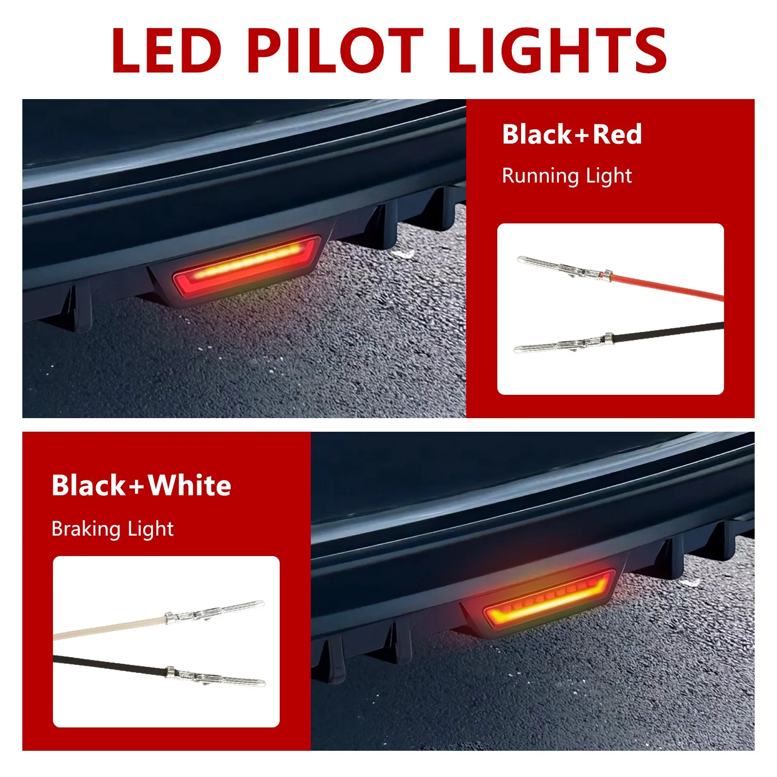 لسيارة تشيفي كروز 2010-2019 المصد الخلفي اللامع الناشر الفاصل مع مصباح ليد