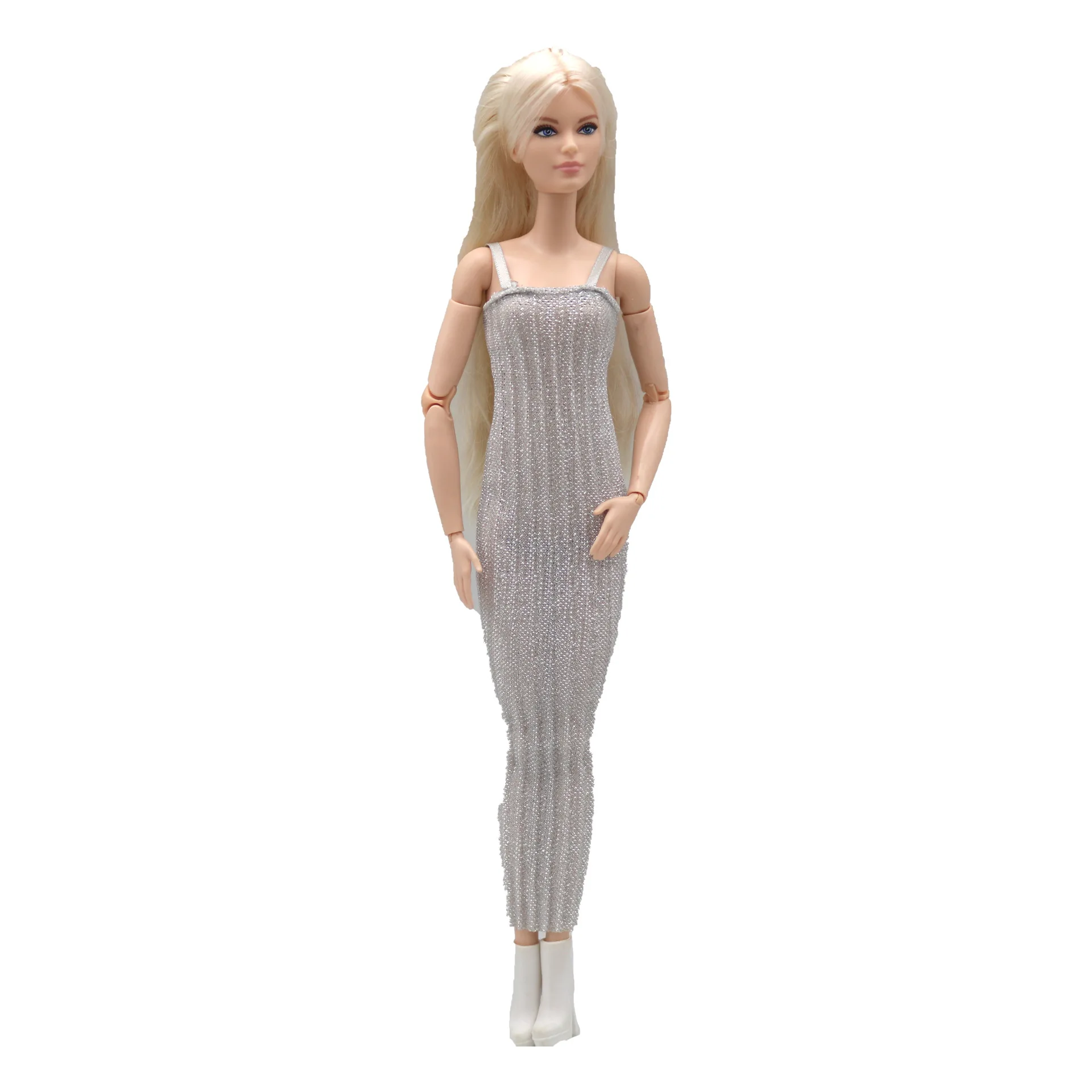 1 Piece Doll Clothes Long Dress Round Neck Long Sleeve T-Shirt for Doll Clothing Outfits 1/6 Dolls Accessories