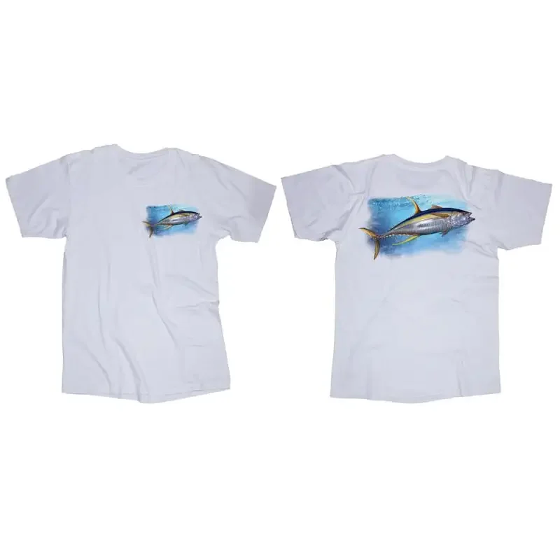 Yellowfin Tuna Fish T shirt Saltwater Powerboat Sailboat Ocean Penn Fishing